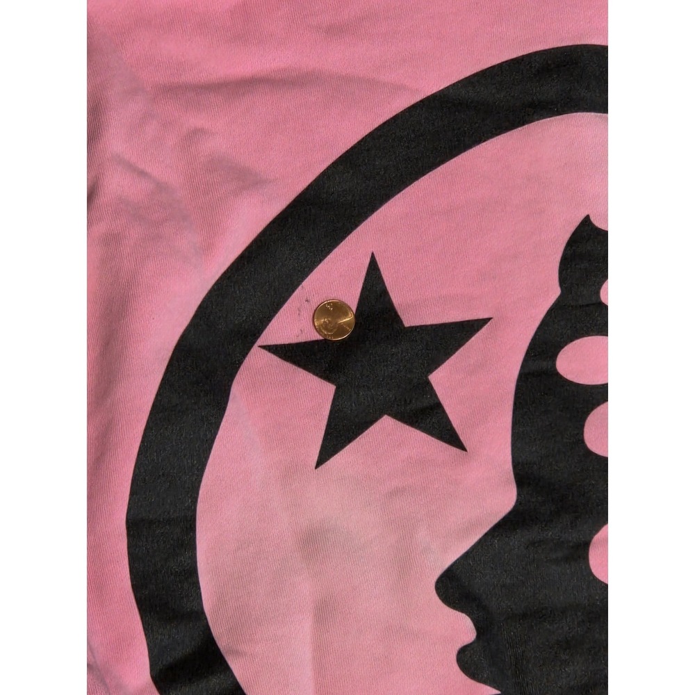 Hellstar Studios Pink Graphic Zip Up Hoodie Mens Large Flame Sleeve Streetwear - Picture 11 of 12